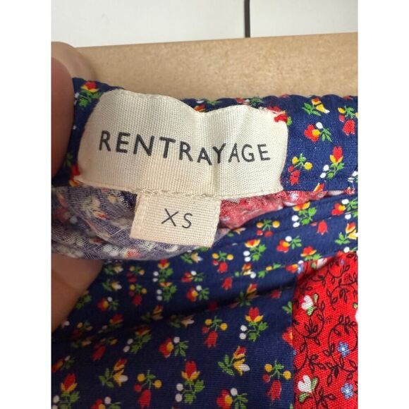 Rentrayage Designer ONE OF A KIND Floral Tiered Cotton Skirt Sz. XS - Picture 3 of 5